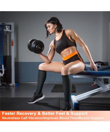 Copper Compression Socks (8 Pairs) 15-20 mmHg | Graduated Athletic & Daily Wear for Men & Women | Running, Travel | Black | Large-X-Large - Buy Online on SooperMarket.com