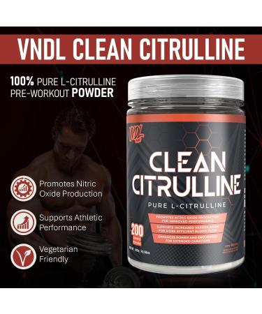 VNDL Clean Citrulline - 100% Pure L-Citrulline Pre Workout Powder to Promote Nitric Oxide Production - Unflavoured 200 Servings (300g) Clean Citrulline Powder (300g) - Buy Online on SooperMarket.com
