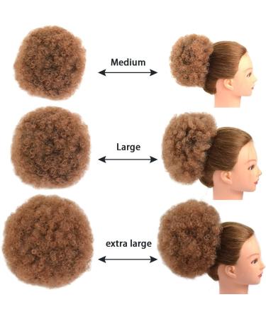 Short Kinky Curly Afro Puff Drawstring Ponytail Extension | Clip in Hairpiece for Women (Large T1B/30#) - Buy Online on SooperMarket.com