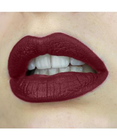 Emma Burgundy Red Matte Liquid Lipstick - Long Lasting & Waterproof | Talc-Free, Mica-Free, Gluten-Free, Paraben-Free - Buy Online on SooperMarket.com