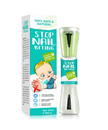 EFINITYER Nail-Biting-Treatment-for-Kids Anti-Bite-Nail-Polish-with-Bitter-Taste Effectively-Stop-Biting-Nails-and-Thumb-Sucking Green 1 Count (OLIN28711)