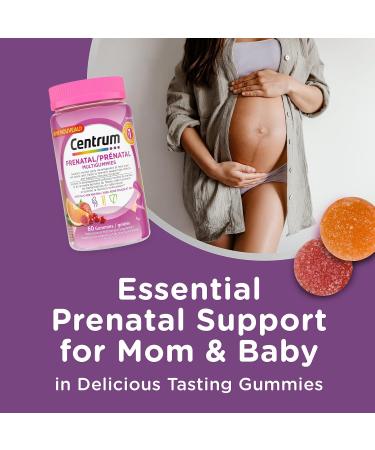 Centrum Prenatal Multigummies with DHA and Folic Acid Postpartum Multivitamin and Mineral Supplemen & Men MultiGummies Multivitamins/Minerals Gummies Cherry Berry and Apple Flavours VITAMIN + VITAMIN - Buy Online on SooperMarket.com