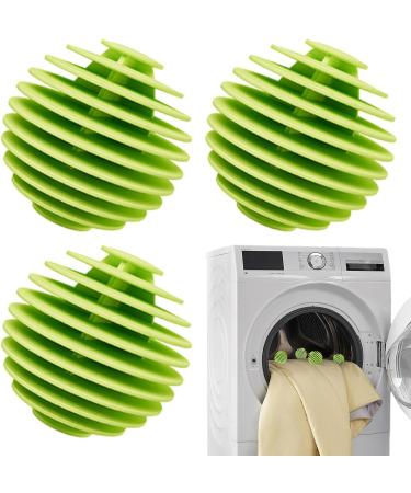 MONEY MONEY Reusable Dryer Balls - Anti-Winding Laundry Dryer Balls - Softener Ball TPR Reusable Laundry Balls Quick Drying Cleaning Soft Washing Balls Green - Buy Online on SooperMarket.com