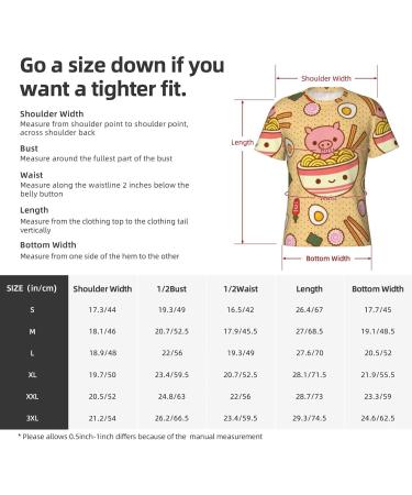 Delicious Sweet Ramen Men's T Shirt - Fashionable Graphic Tee Lightweight and Breathable Casual Summer Shirt Comfortable T-Shirt Short Sleeve Tee Crew Neck Shirt Delicious Sweet Ramen XXL - Buy Online on SooperMarket.com