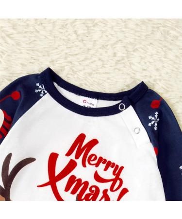 PatPat Family Matching Christmas Pajamas Set - Tree Snowflake & Letters Print, Long-sleeve Sleepwear, Baby 3-6 Months - Dark Blue - Buy Online on SooperMarket.com