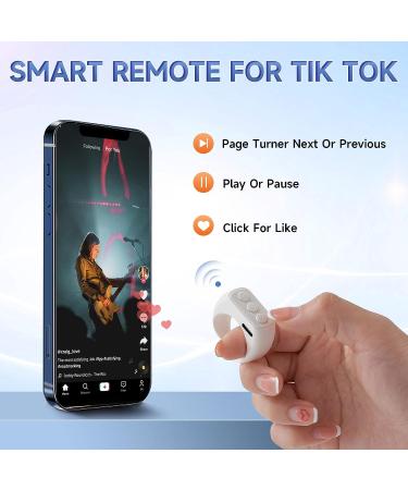 CKG Tiktok Bluetooth Smart Finger Remote for iPhone - 2022 Design | Snow White | iOS & Android Compatible - Buy Online on SooperMarket.com