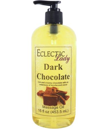 Dark Chocolate Massage Oil 16 oz With Sweet Almond Oil and Jojoba Oil Preservative Free Perfect for Aromatherapy and Relaxation 16 Ounce