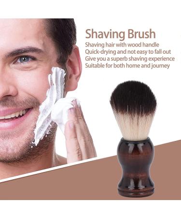 Ankroyu Handmade Razor Brush - Professional Foam Brush for Beard & Hairdressers | Soft Hair Cleansing Brush with Wooden Handle - Buy Online on SooperMarket.com