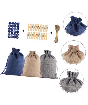 OATIPHO Santa Bags 1 Set Christmas Bag Candy Favor Bags Chrismas Bags Cotton and Linen Bag Christmas Tree 14X10X1cm Assorted Color 01 - Buy Online on SooperMarket.com