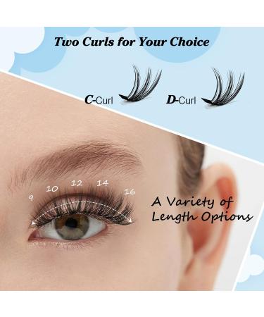300 Pcs Individual 40D D-Mix Lash Clusters 9-16mm for DIY Lash Extensions | Dramatic Volume and Length | Self Application at Home - Buy Online on SooperMarket.com