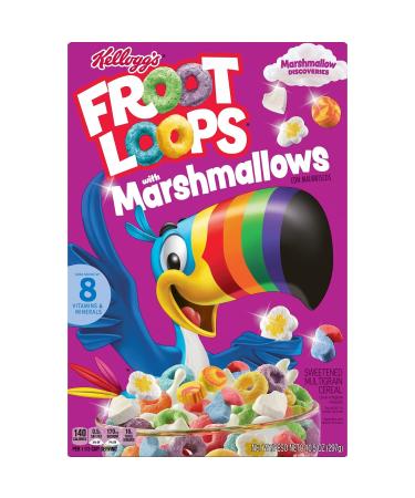 Kellogg's Froot Loops with Marshmallows Cereal - Fruit Flavored Breakfast Snacks | 10.5oz Box - Buy Online on SooperMarket.com