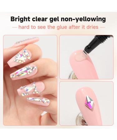 UNA GELLA Nail Rhinestone Glue Gel - Super Strong 15ML for 3D Nail Art No Wipe Perfect for Crystals & Jewels Ideal Gift - Buy Online on SooperMarket.com