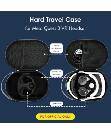 Procase Hard Travel Case for Meta Quest 3 VR Headset - Shockproof Carrying Bag for Accessories Storage - Durable Gray Design - Buy Online on SooperMarket.com