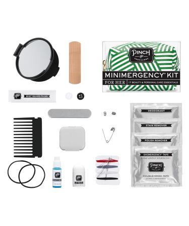 Pinch Provisions Criss Cross Green Minimergency Kit | 17 Travel-Sized Beauty Essentials for Purses | Perfect Gift for Holidays & Birthdays - Buy Online on SooperMarket.com