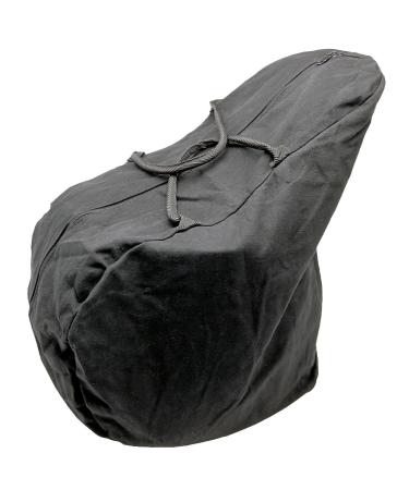Tough 1 Canvas English Saddle Carrying Bag, Black