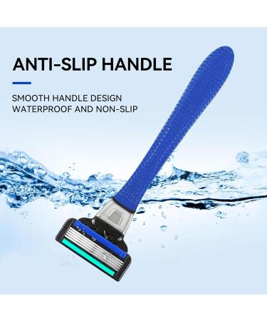 Premium Men's Disposable Razors - 5 Blade Razor with Handle & Cartridges for Smooth Shaving | International Shipping Available - Buy Online on SooperMarket.com