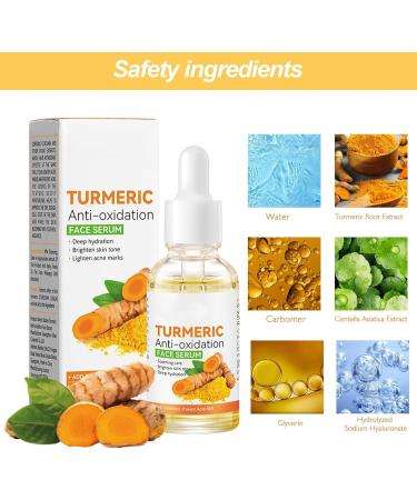Turmeric Serum Dark Spots 30 ml Spot Corrector Face & Body Anti Aging and Wrinkle Face Serum Reduces Hyperpigtation Age Spots Sun Spot Improve Skin Tone Moisturize Brighten All Types - Buy Online on SooperMarket.com