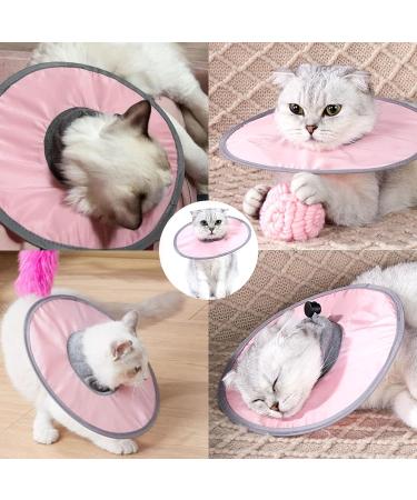 Cat Recovery Collar Pink Adjustable Cat Neck Protective Soft Dog Cat Protective Fasteners Collars for Small Cats Protective Cat Recovery E-Collar Recovery from Surgery or Wound for Cats - Buy Online on SooperMarket.com