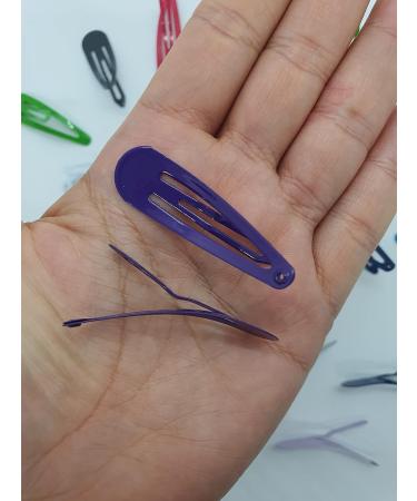 6 PCS Metal Snap Hair Clips - Purple Hair Grips 5CM Long - Buy Online on SooperMarket.com