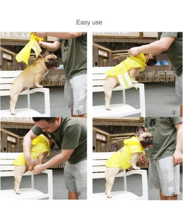 iChoue Packable Dog Raincoat - Lightweight Jacket for Medium Dogs (Yellow, Medium) - Buy Online on SooperMarket.com