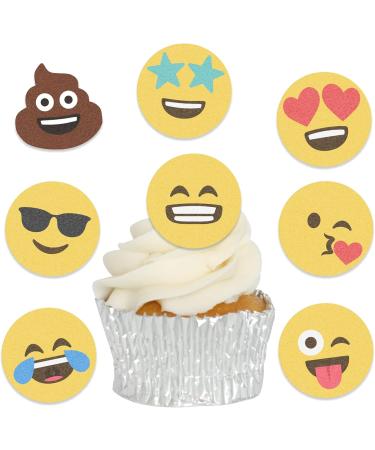 Edible Wafer Emoji Pre-Cut Cupcake Toppers - 24pc - Buy Online on SooperMarket.com