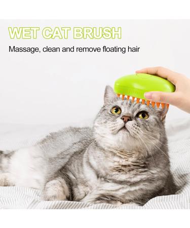 Steamy Cat Brush - 3 in 1 Cat Steamer Brush Cat Spray Massage Comb Multifunctional Dog Steamer Brush Cat Grooming Brush Pet Hair Removal Comb for Cat (Green) - Buy Online on SooperMarket.com