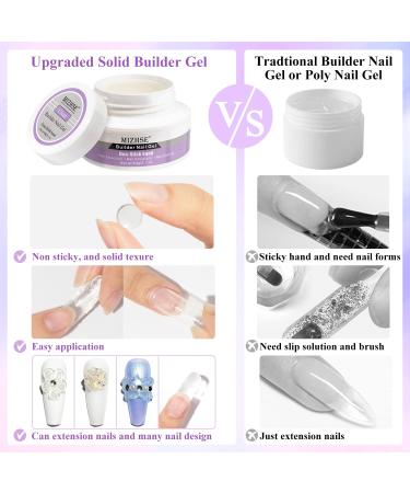 MIZHSE Clear Nail Sculpture Gel 60g | Solid Builder Gel for Nail Extensions | Non-Sticky Hand Carving Gel for Nail Art - Buy Online on SooperMarket.com