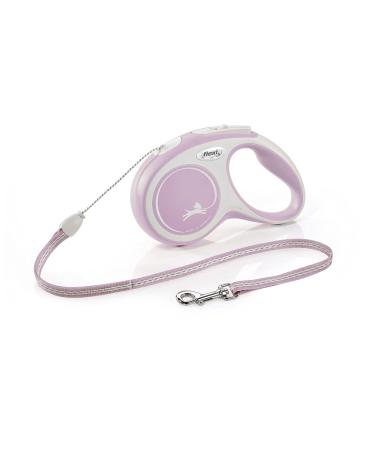 flexi dog leash extendable with soft handle 3 m / 5 m / 8 m / 8 m / 8-20 kg Rose rose small