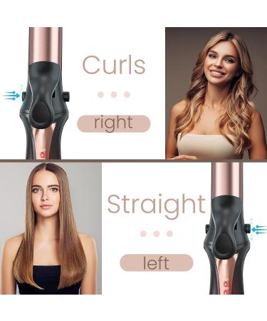2-in-1 Travel Curling Flat Iron: Professional 1 1/4 Inch Hair Curler and Straightener with Ceramic Barrel - Adjustable Temperature - Buy Online on SooperMarket.com