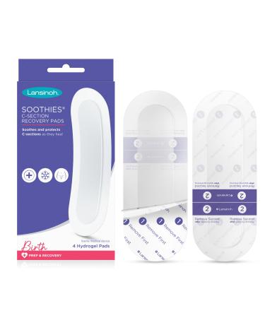 Lansinoh C-Section Recovery Pads Postpartum C Section Essentials 4 Sterilized Pads Provide Cooling Relief to Scar Area C Section Recovery Must Haves Great for Baby Registry