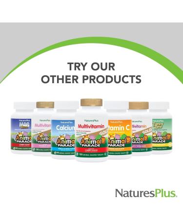 Natures Plus Animal Parade Children's Chewable Multivitamin - 90 Vegan Tablets Natural Flavors Gluten Free - Pack of 2 for Healthy Kids - International Shipping Available - Buy Online on SooperMarket.com