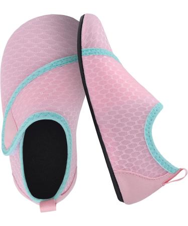 JIASUQI Kids Water Shoes - Quick Dry Aqua Socks for Beach & Pool | Size 5.5/6 UK Child - Pink - Buy Online on SooperMarket.com