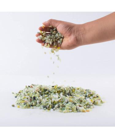 3lb Jade Bean Sand Stone Natural Top Dressing for Succulents & Cactus Bonsai Projects - Decorative Gravel for Terrarium & Fairy Garden - 5mm-8mm Light Green - Buy Online on SooperMarket.com