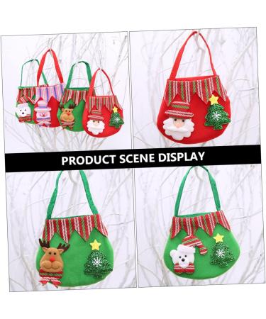 KOMBIUDA Santa Pants Treat Bags 3pcs Christmas Bag Candy Bags Goodie Bag Christmas Candy Bag Cloth Bags Holiday Bag - Buy Online on SooperMarket.com