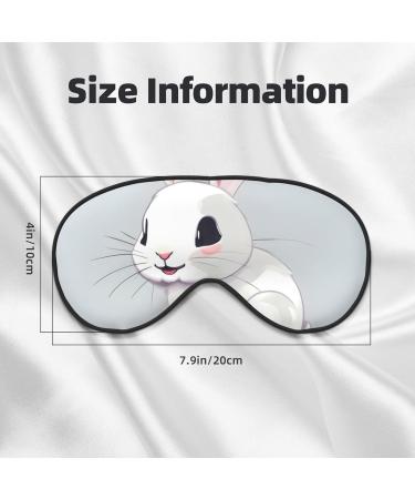 Buy Cute White Rabbit Soft Sleep Eye Mask | Breathable Eye Patch for Travel & Relaxation - Buy Online on SooperMarket.com