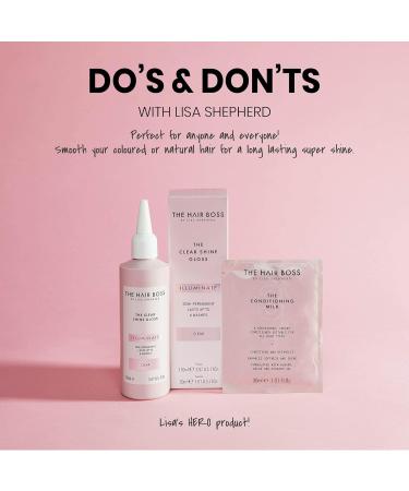 Clear Shine Gloss Semi-Permanent Hair Treatment - 150ml | THE HAIR BOSS BY LISA SHEPHERD - Buy Online on SooperMarket.com