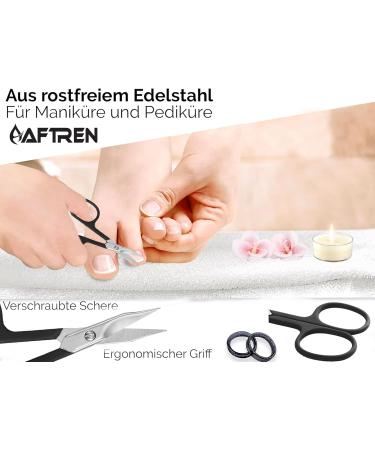 AFTREN Curved Nail Scissors Cuticle Scissors Nails Toenails Brand Quality Extra Fine Sharp for Women Men 4 inch Black - Buy Online on SooperMarket.com