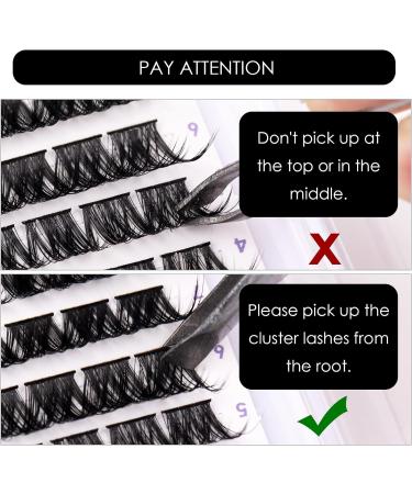144PCS 3D False Eyelashes D Curl Natural Look Individual Cluster Lashes - Reusable Fluffy Soft DIY Extensions Mix 10-16MM - Buy Online on SooperMarket.com