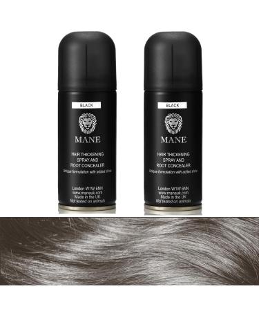 MANE Hair Thickening Spray Travel Size 100 ml Duo Pack (Black)