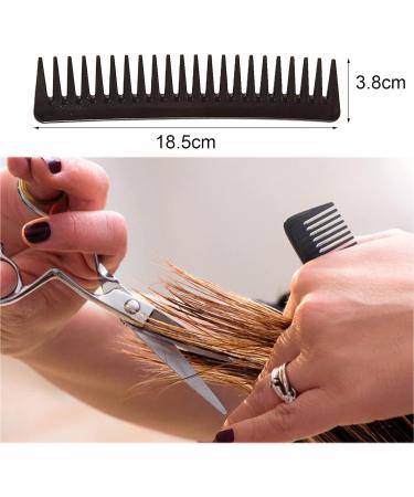 Yoezuo Wide Tooth Comb 2 PCS Curling Comb Coarse Tooth Comb Hair Comb Set Heat Resistant Antistatic Coarse Hair Comb Styling Comb for Women Men Hair Styling Salon (Black) - Buy Online on SooperMarket.com
