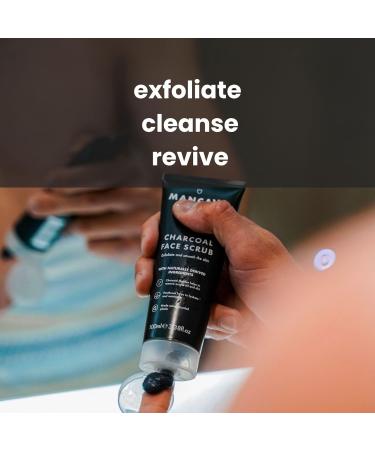ManCave Charcoal Face Scrub 100ml - Exfoliate & Smooth Skin, Vegan & Cruelty Free, Dermatologically Tested - Made in England - Buy Online on SooperMarket.com