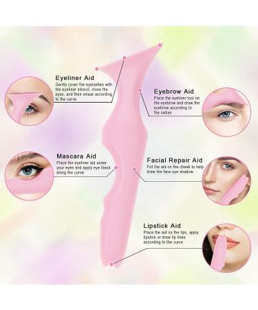 Anglecai 5 in 1 Silicone Eyeliner Stencil: Reusable Tool for Perfect Makeup Application - Buy Online on SooperMarket.com