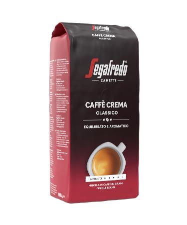 Segafredo Zanetti Caff Crema Classico - Whole Bean Coffee (1kg) | Dark to Medium Roast Balanced Aroma Ideal for Caff Crema - International Shipping Available - Buy Online on SooperMarket.com