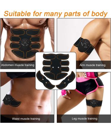SPORTLIMIT Abdominal Muscle Toner | Portable Fitness Equipment for Abs, Arms, and Legs | Home & Office Workout | 10 Free Gel Pads | Abs Stimulator for Men and Women - Buy Online on SooperMarket.com