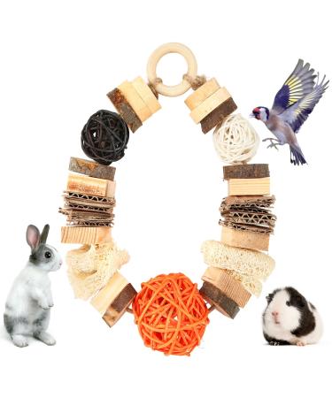 Abiz rabbits toys feed Halloween rabbits Kaubelle Natur Kauballe Toys for guinea pigs chinchilla rabbits dwarf rabbits hamsters budgie rodent tooth care wood accessories M5