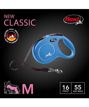 FLEXI CL2MT5.250.BL Retractable Dog Leash 16 ft (4.9 m) - Medium Blue | Shop Internationally for Quality Pet Products - Buy Online on SooperMarket.com