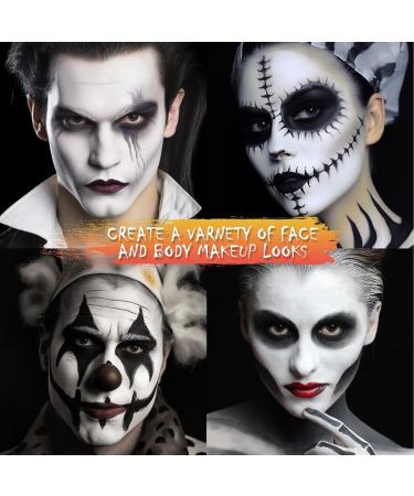 BOBISUKA White Face Body Paint - Washable Non-Toxic Makeup for Halloween Clown Skeleton Cosplay - Fast Drying Large 130ml Capacity - Buy Online on SooperMarket.com