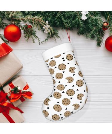 YYHHAOFA Cookies Food Chocolate Chip Biscuits Prints Christmas Decorative Stockings : Soft Light and Tactile Suitable for Christmas Holiday Party - Buy Online on SooperMarket.com