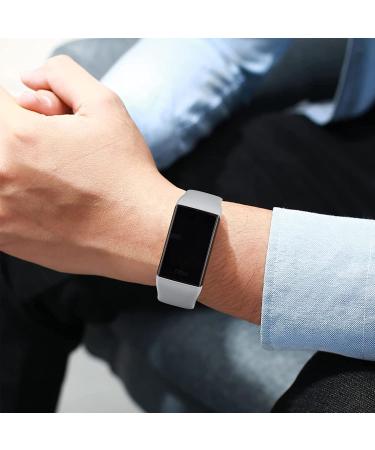 3 Pack Silicone Bands for Fitbit Charge 4 Bands for Women Men  Soft Breathable Sport Replacement Wristbands for Fitbit Charge 4/Charge 3/Charge 3 SE (Black/Navy Blue/Grey  Small) Black/Navy Blue/Grey Small - Buy Online on SooperMarket.com