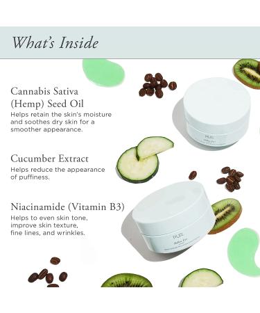 PUR Mellow Eyes Hemp-Derived Eye Patches: Reduce Puffiness & Brighten Under Eye Area with Hemp Seed Oil, Green Tea Extract & Kiwi Fruit Extract - 30 Pairs (Cruelty & Gluten Free) - Buy Online on SooperMarket.com